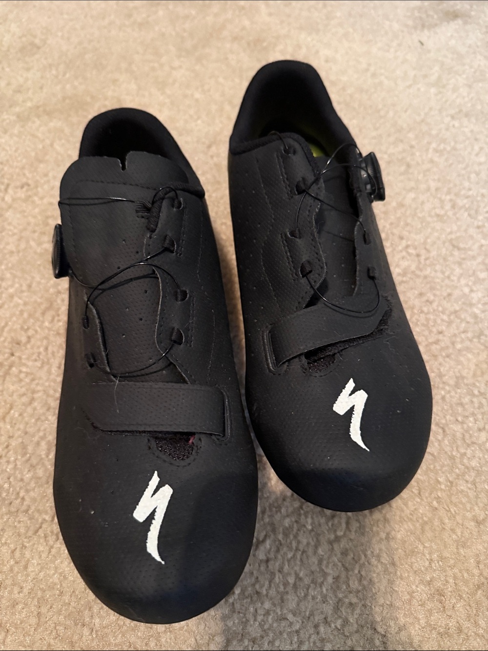 Specialized Black Athletic Cycling Shoes with White Logo